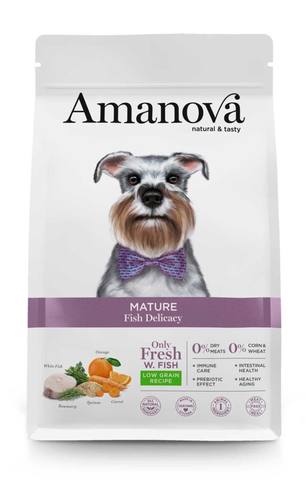 Amanova dog adult mature Delicacy bijela riba 2kg