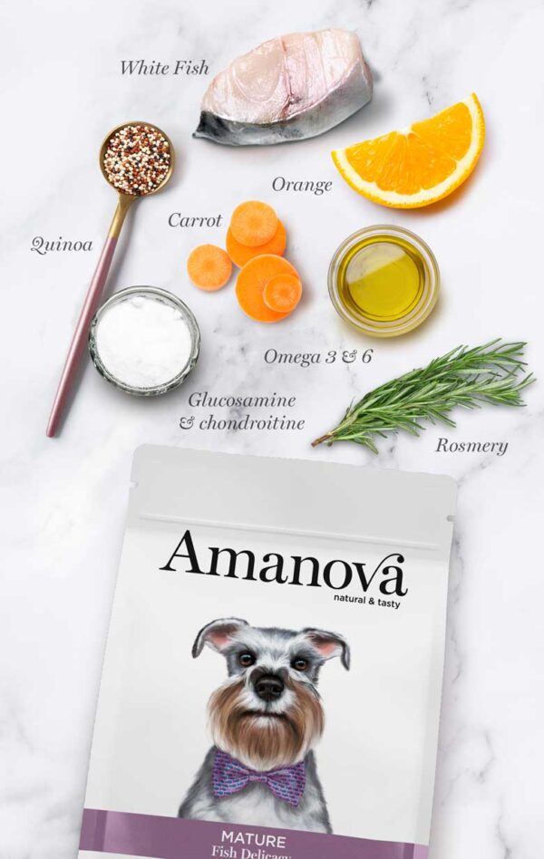 Amanova dog adult mature Delicacy bijela riba 2kg - Image 5