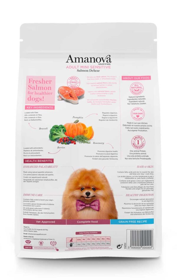 Amanova dog adult mini Sensitive Deluxe losos 2kg GF - Image 2