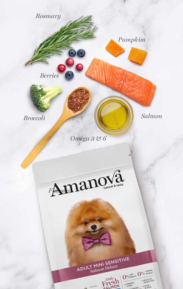 Amanova dog adult mini Sensitive Deluxe losos 2kg GF - Image 5