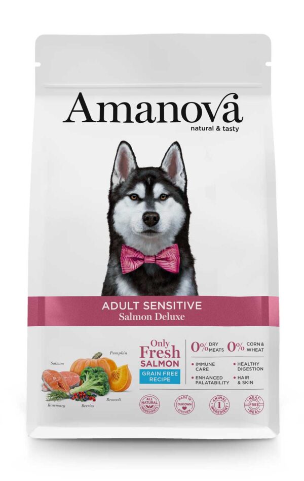 Amanova dog adult Sensitive Deluxe losos 2kg GF