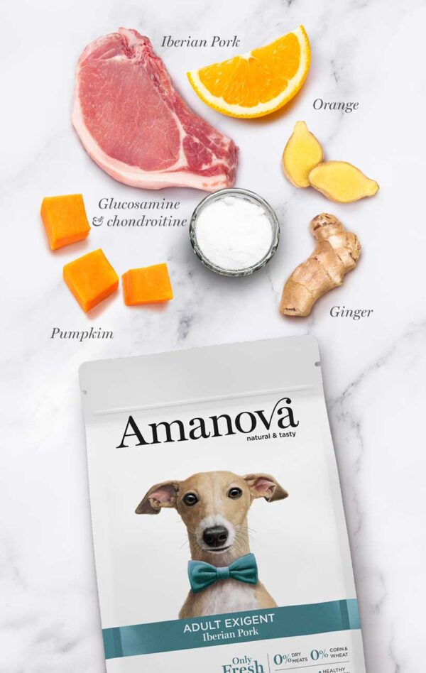 Amanova dog adult Exigent Iberian pork 2kg GF - Image 5