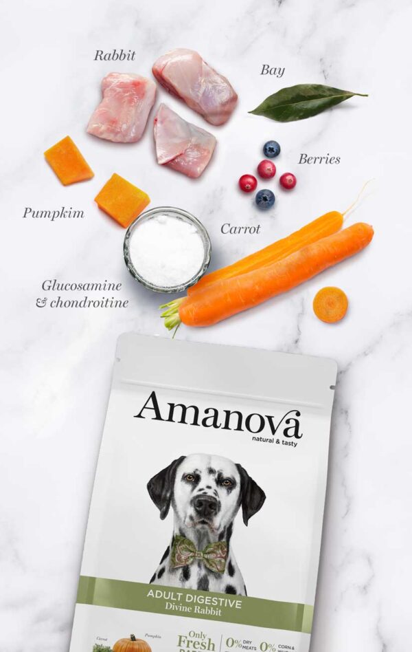 Amanova dog adult Digestive Divine kunić 2kg GF - Image 5