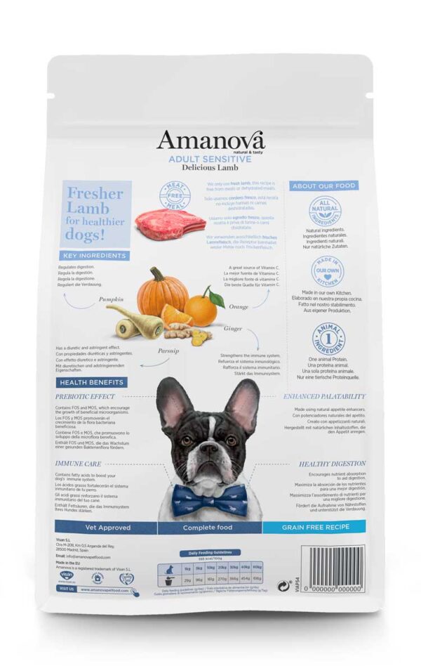 Amanova dog adult Sensitive Delicious janje 2kg GF - Image 2