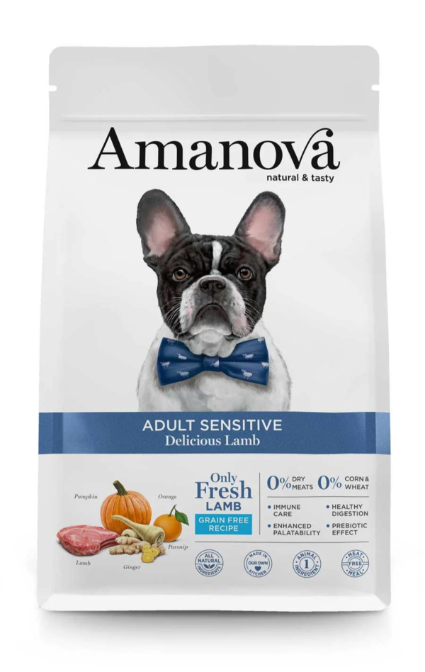 Amanova dog adult Sensitive Delicious janje 10kg GF