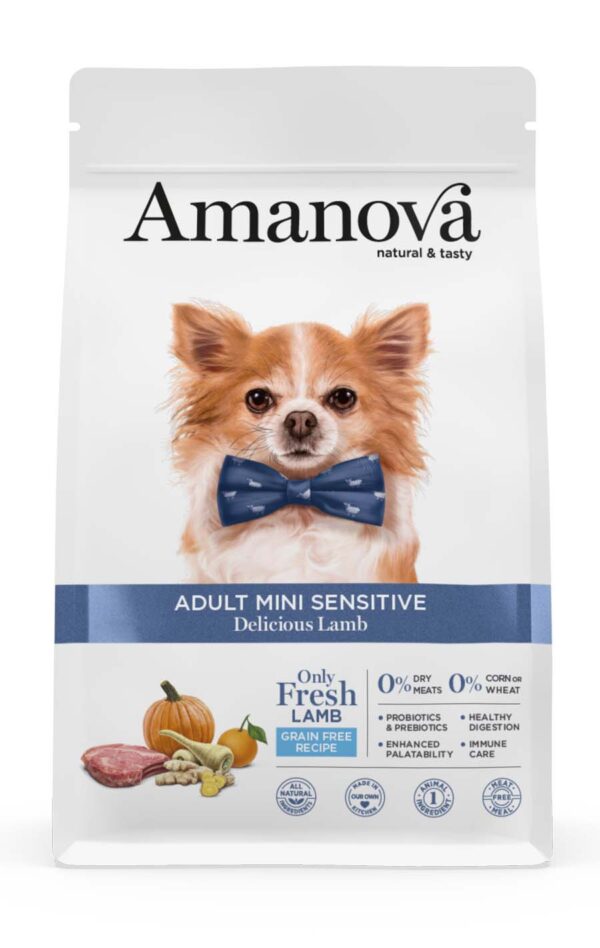 Amanova dog adult mini Sensitive Delicious janje 2kg GF