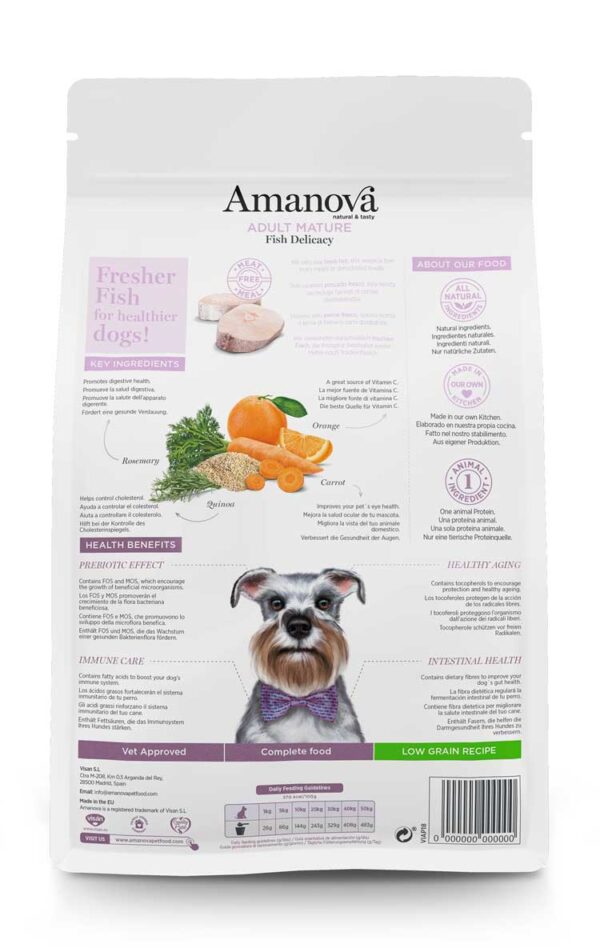 Amanova dog adult Mature Delicacy bijela riba 10kg - Image 2