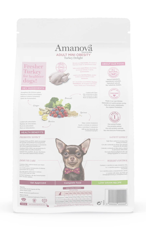 Amanova dog adult mini Obesity Delight pura 7kg - Image 2