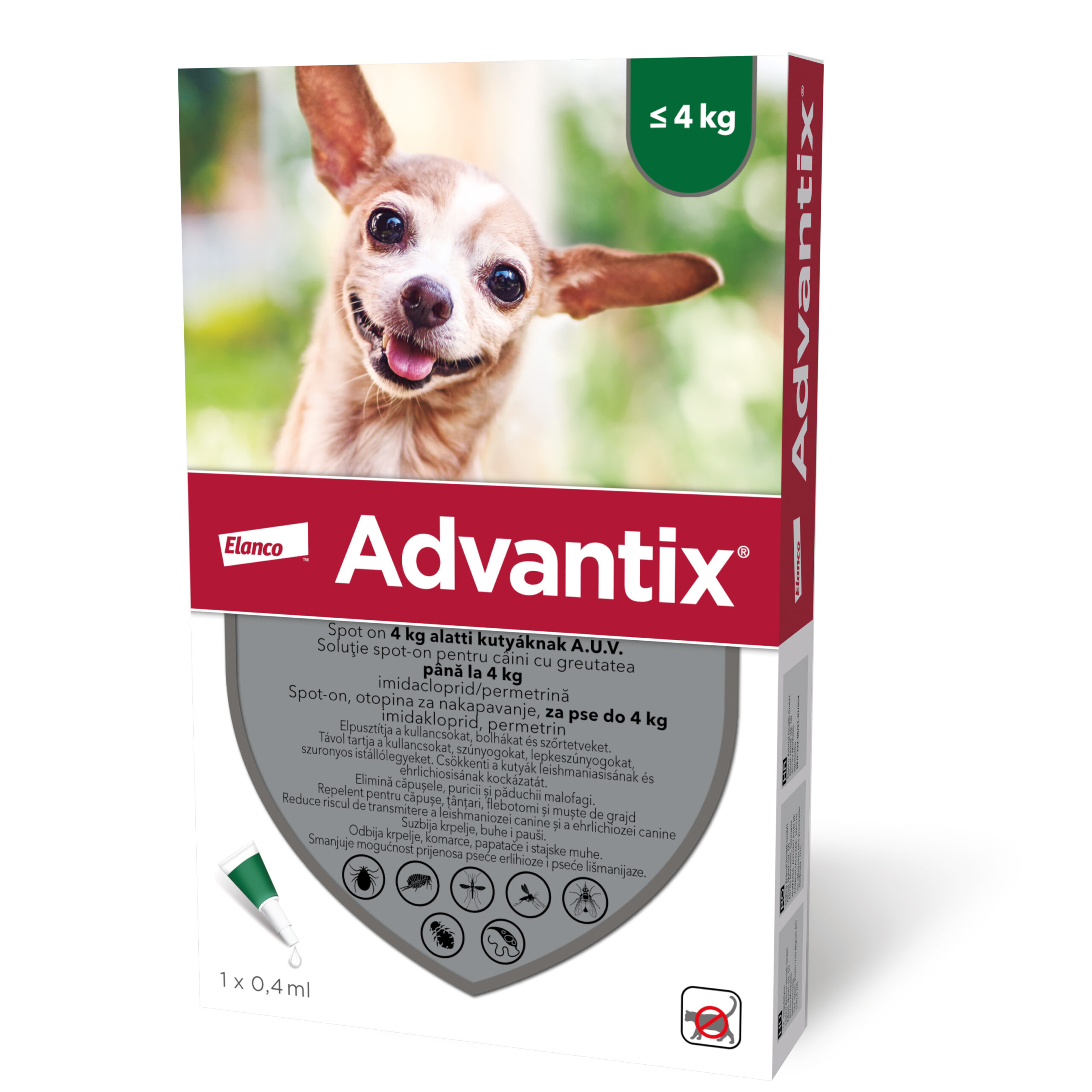 8510 Advantix 40 0-4kg 0.4ml pip. 1/24 psi