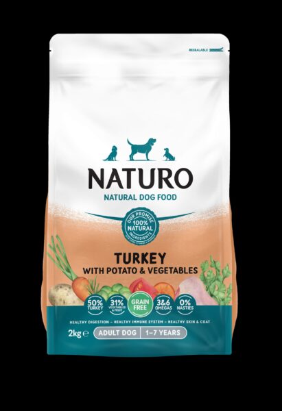 MPF2DNAT0202 Naturo Dog Adult Dry 2kg pura/krumpir/povrće