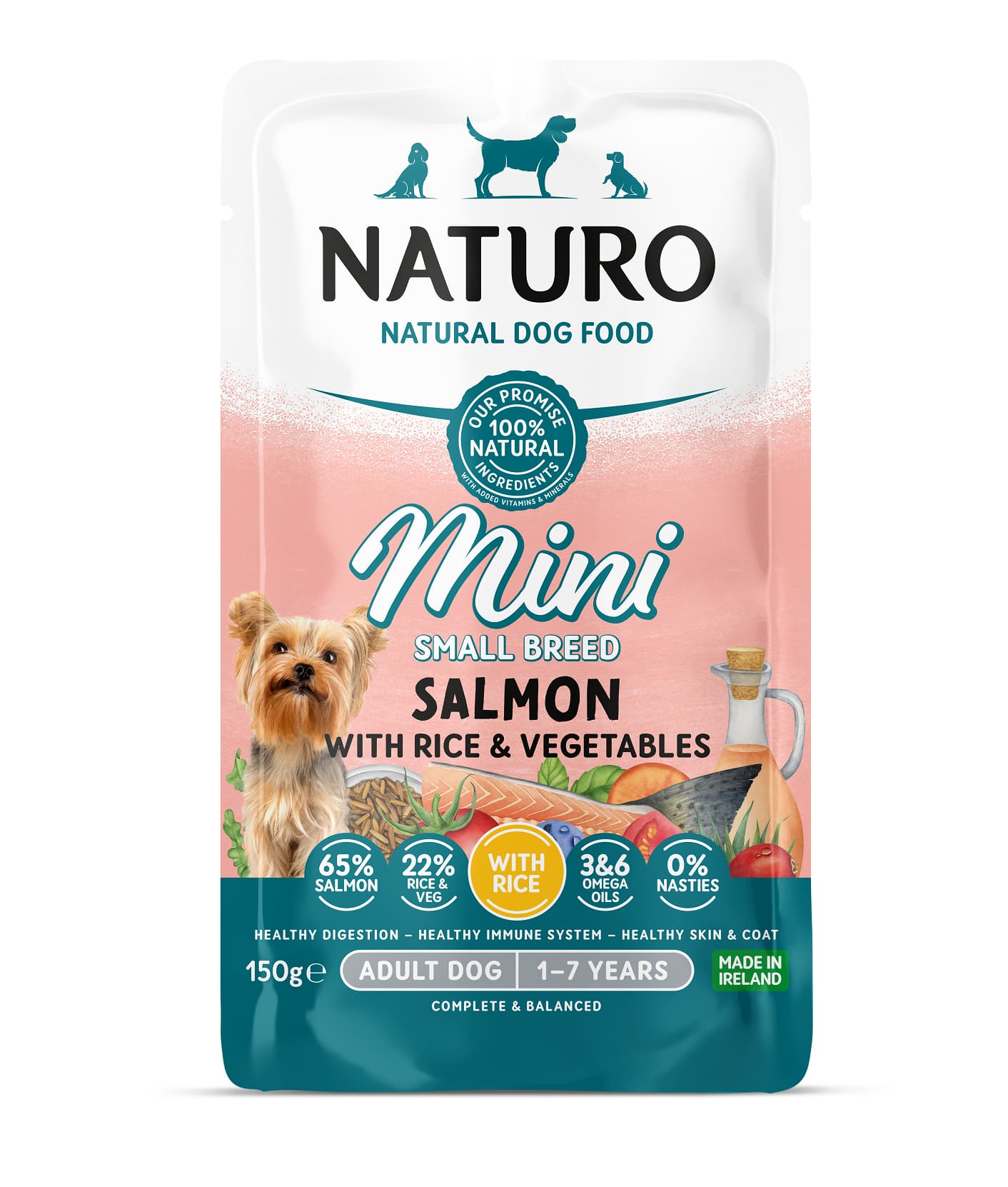 MPF8DNAT0408 Naturo Mini vreć. 150g losos/riža/povrće 1/8