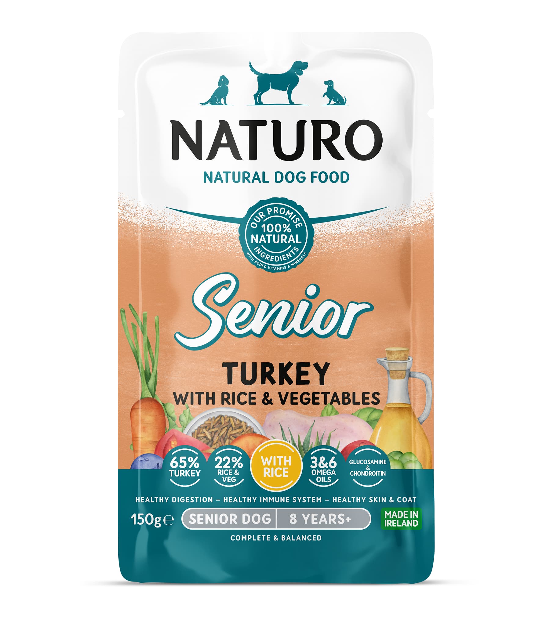 MPF8DNAT0608 Naturo Mini vreć. 150g Senior pura/riža/pov 1/8