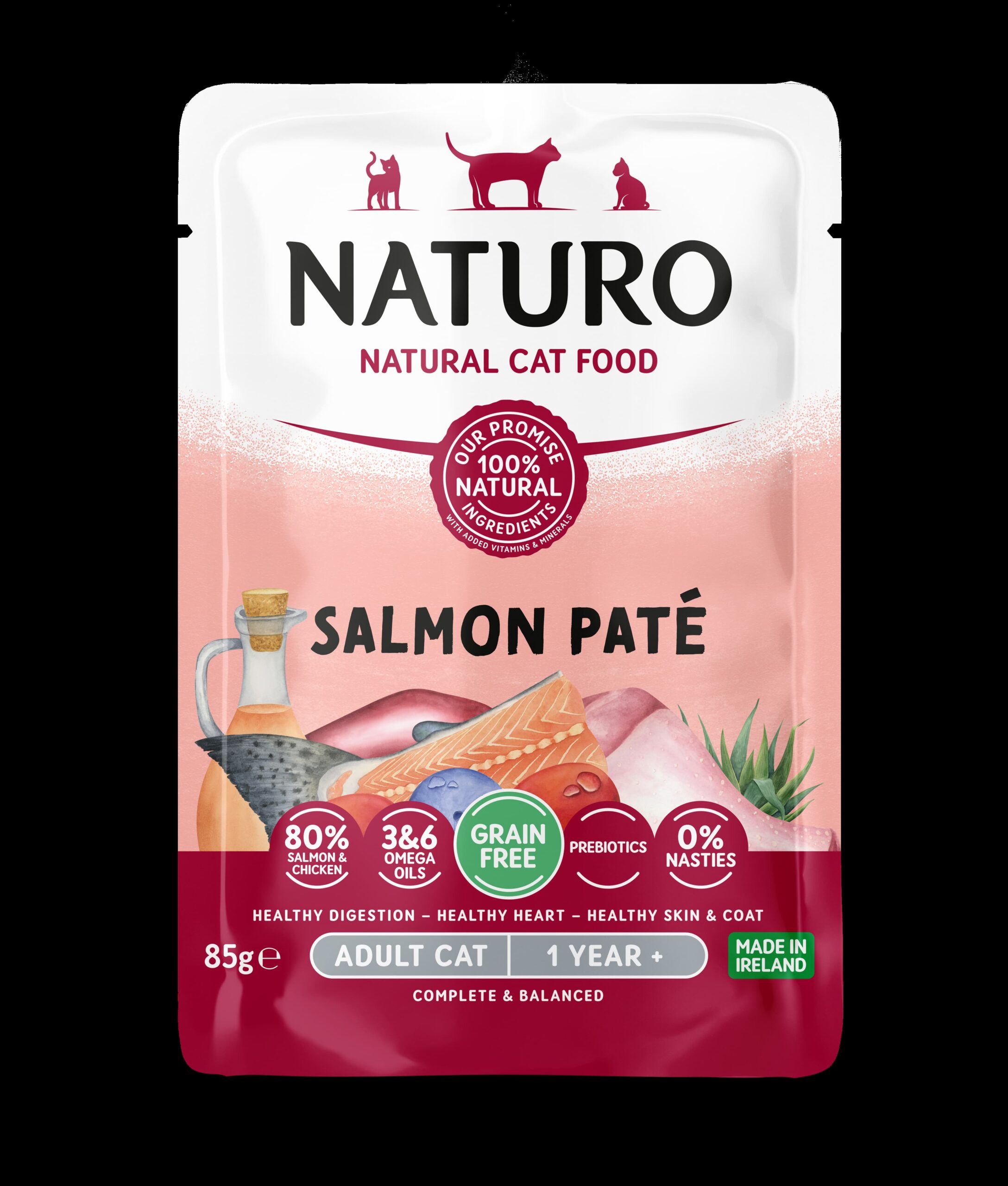 MPF8CNAT0312 Naturo Cat vreć. 85g losos paté 1/12