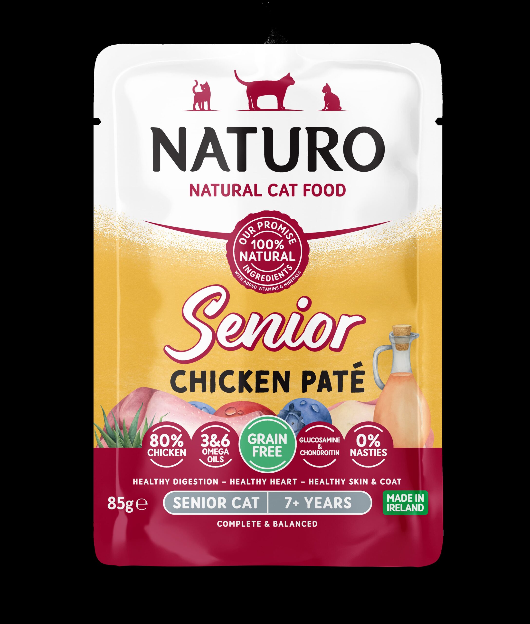 MPF8CNAT0512 Naturo Cat vreć. 85g Senior pile paté 1/12