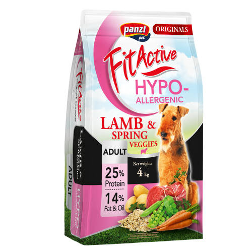 Panzi dry Fit-Active dog 4kg Adult Hypoal. janje/pov