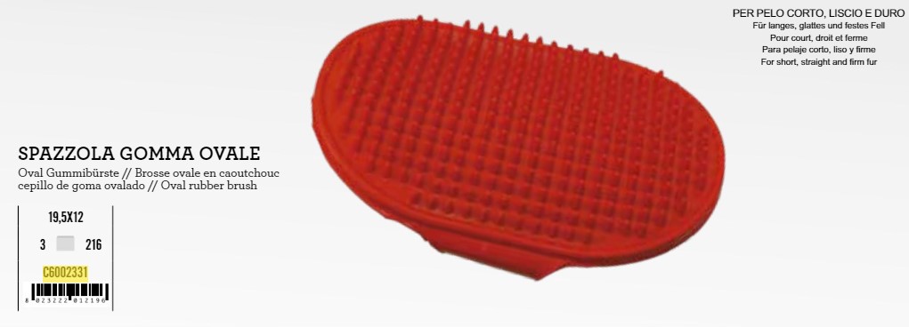 C6002331 Četka guma oval 13cm
