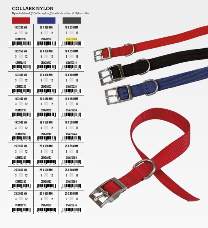 C5MZ0254 OGRLICA Nylon 25x550mm CRNA metalna kopča