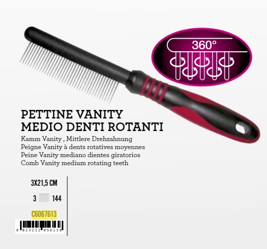 C6067613 Češalj Vanity 3x21.5 rotirajući zubi xT