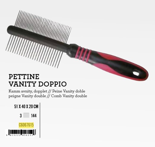 C6067615 Češalj Vanity 6.2x21 dvostrani xT