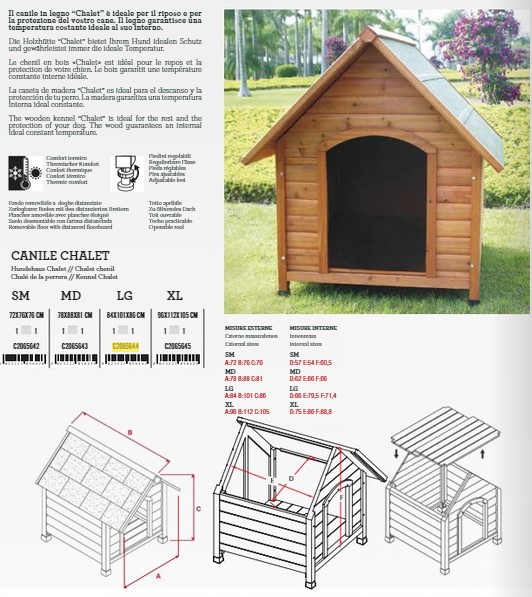 C2065644 Kućica za psa LG 84x101x86cm