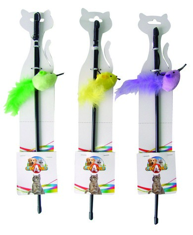 C6098444 Igračka za Mace Štapić s Mišom 46cm mix