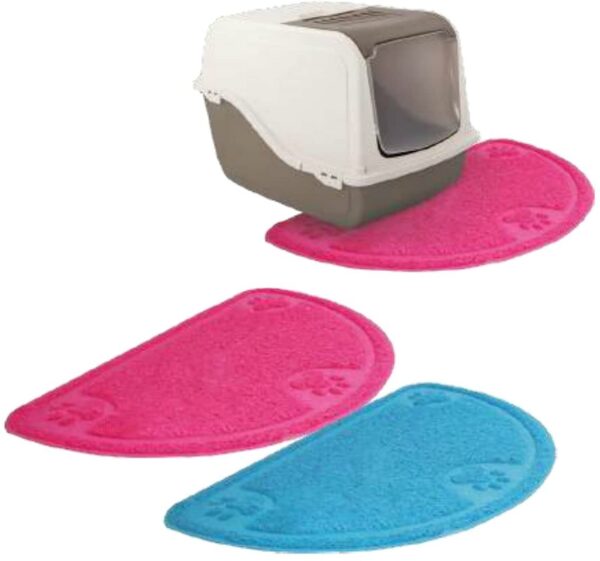 Otirač za WC 60x36cm Half Moon rozi,plav