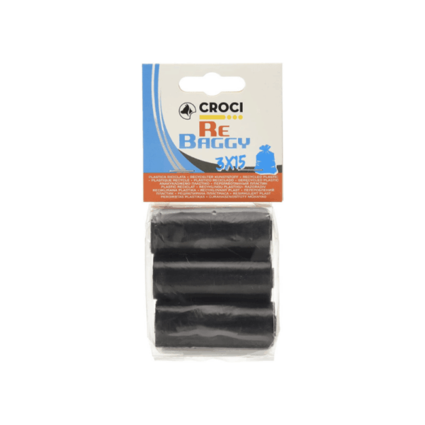 C6009993 Vrećice za izmet 3x15kom Crne Reciklirane