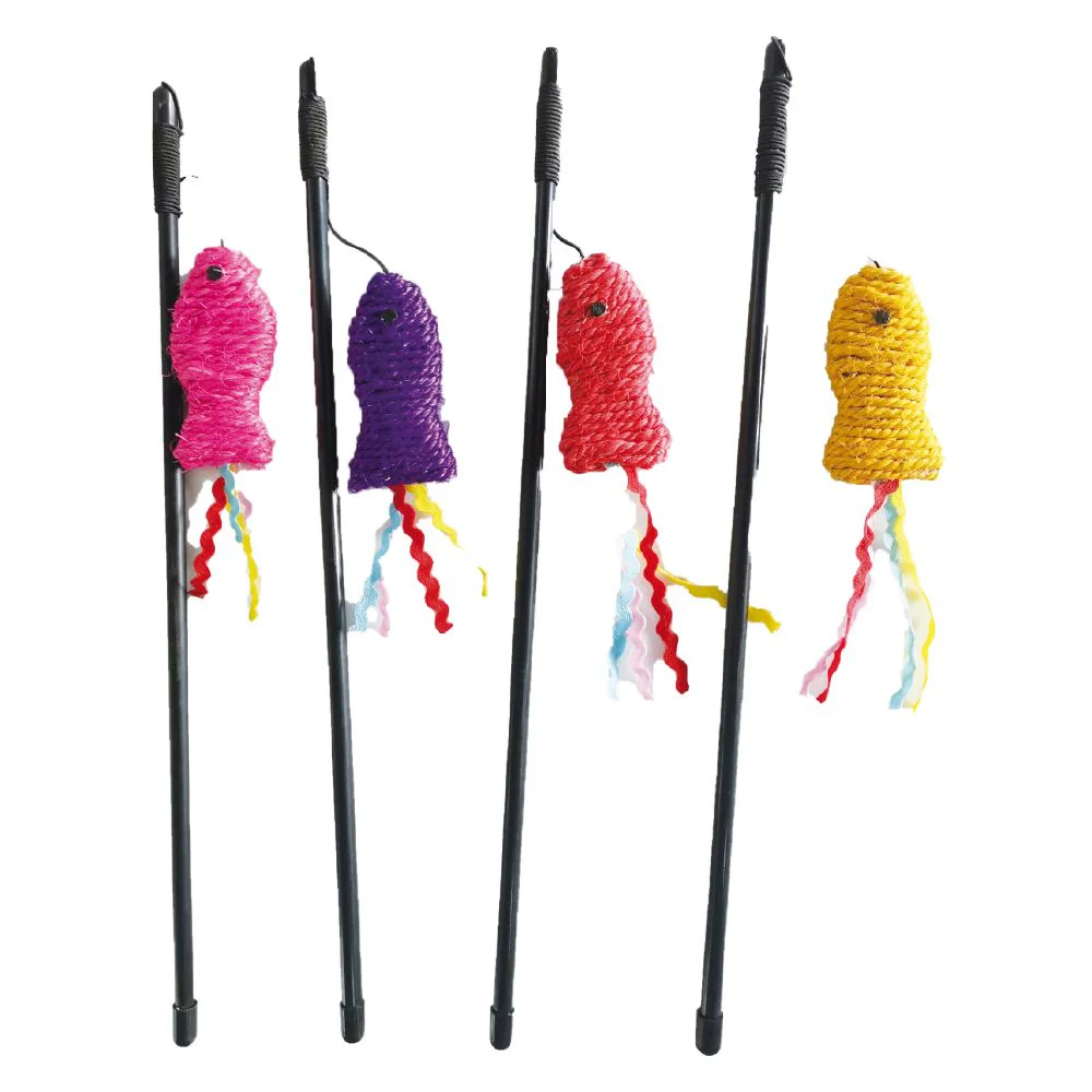 C6098088 Igračka za Mace Štapić Riba špaga mix 46cm