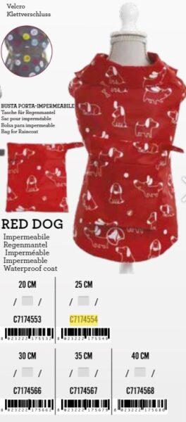 C7174568 K Kabanica Red Dog 40cm crvena