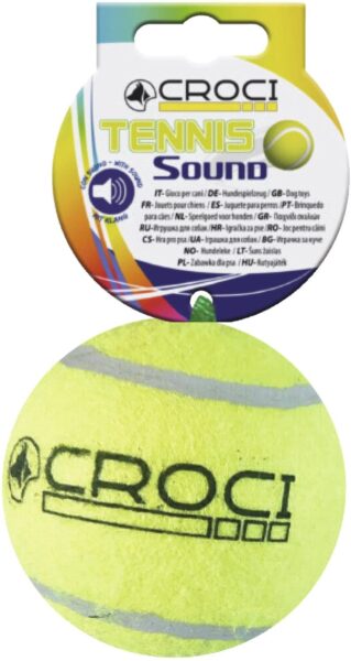 C6098902 Igračka za Pse Lopta Tenis zvuk 6,5cm dis.