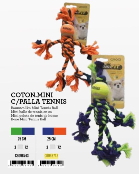 Igračke za pse uže Mini + tenis loptica