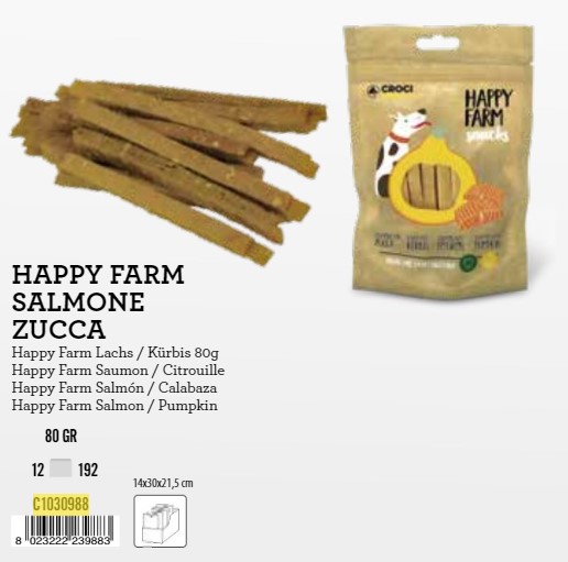 C1030988 KD Poslastica za Pse Happy farm losos/buča 80g