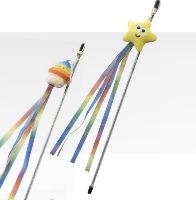 C6298742 Igračka za mace štapić Rainbow mix 40cm