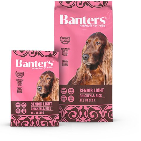 Banters Dog Senior/Light pile/riža 3kg