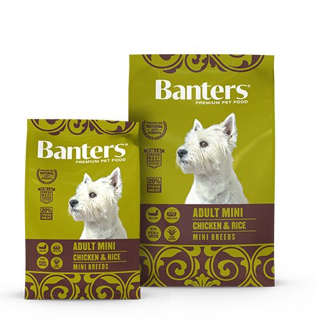 Banters Dog adult Mini pile/riža 3kg