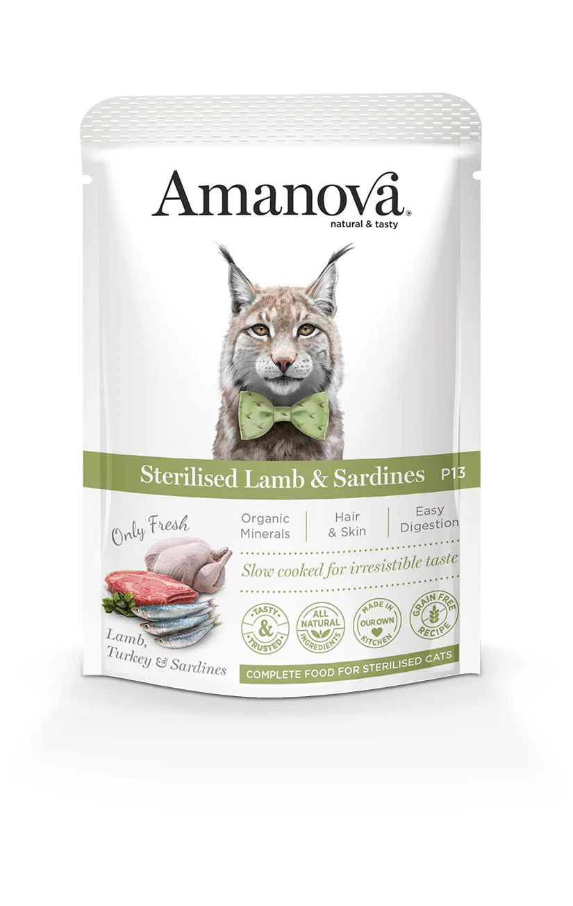 AMU04ST8A ASP Amanova cat 85g adult Sterilised janje/srdela 1/12