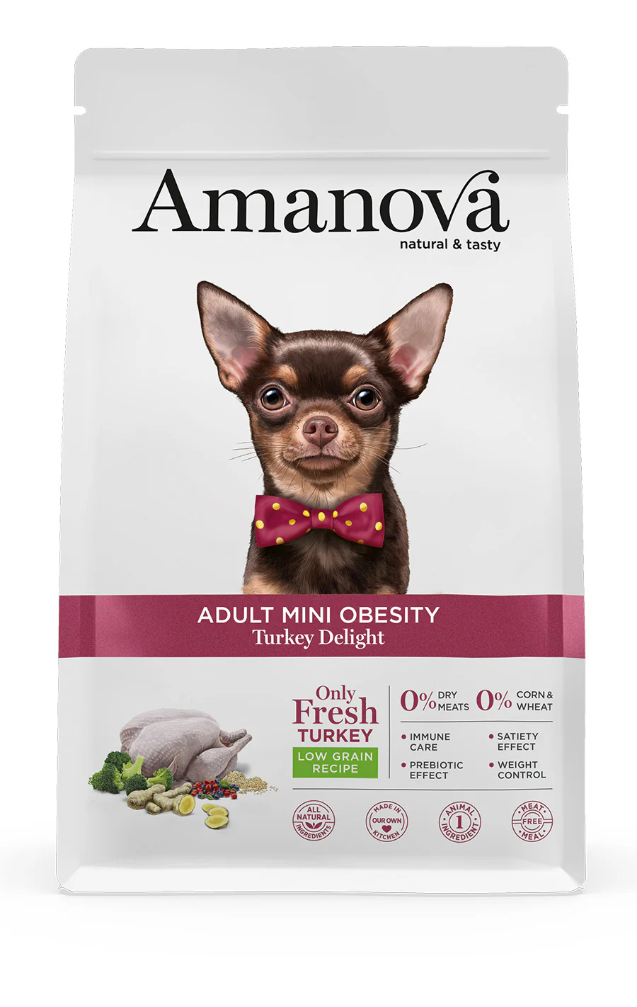 AMJ85ON07 Amanova dog adult mini Obesity pura 7kg