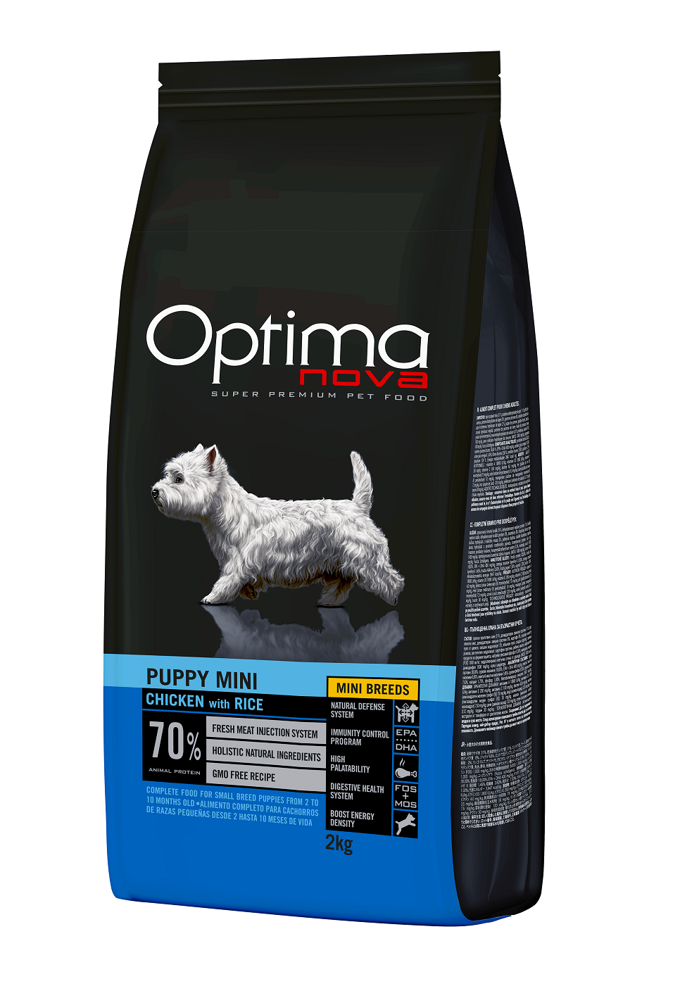ONO14CM02 Optimanova dog puppy mini pile/riža 2kg LG NOVO