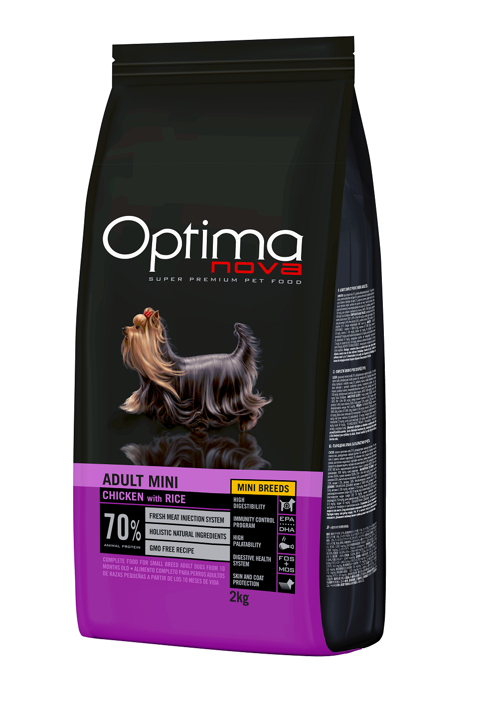 ONO16AD02 Optimanova dog adult mini pile/riža 2kg LG NOVO