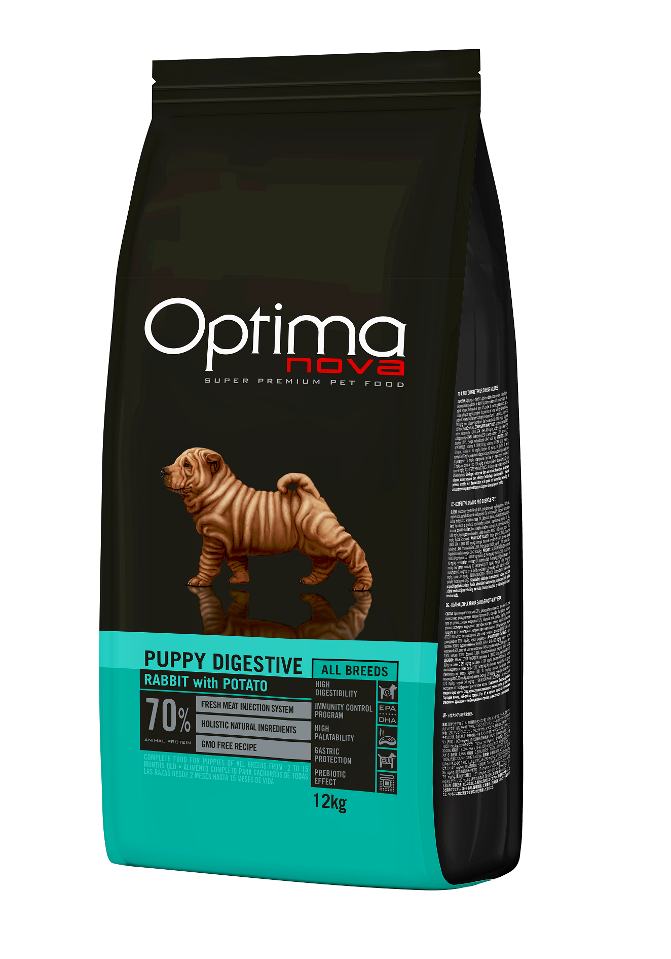 ONO21DP12 Optimanova dog puppy Digestive kunić/krumpir 12kg GF NOVO