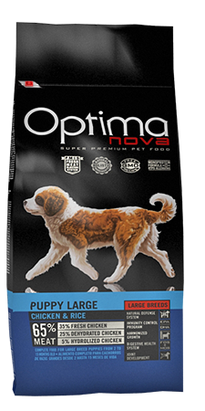 ONL22LP02 Optimanova dog puppy Large pile/riža 2kg LG