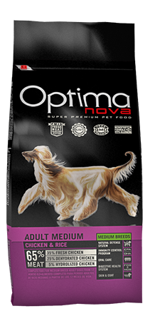ONO31AM02 Optimanova dog adult medium pile/riža 2kg LG NOVO