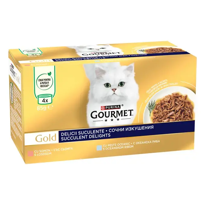 ALC131835 Gourmet Gold Succulent delight Multi Riba 4x85g 1/12