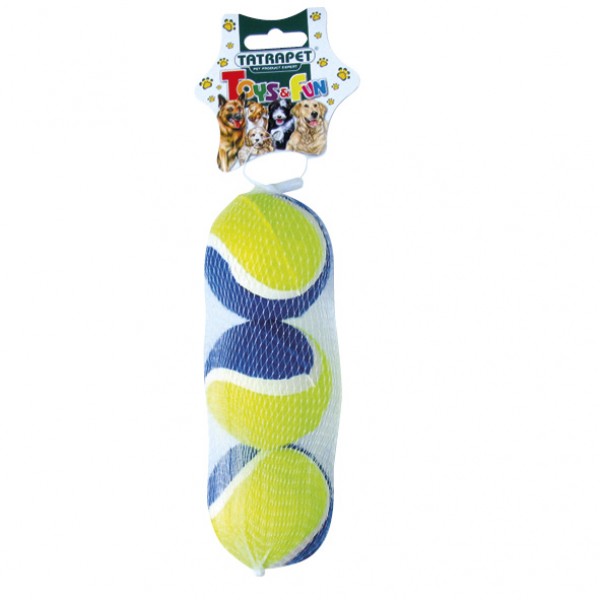 48670 Igračka za Pse Lopta Tenis 6cm 3kom Tatrapet