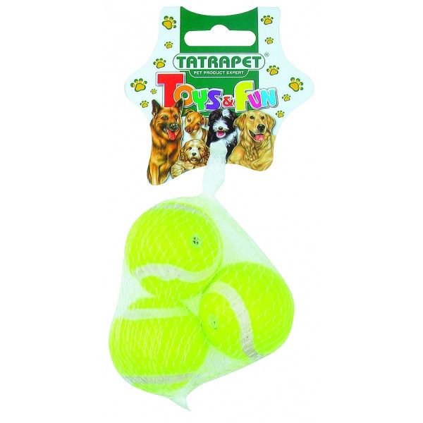 48669 Igračka za Pse Lopta Tenis zvuk žuta 4,5cm x3 Tatrapet