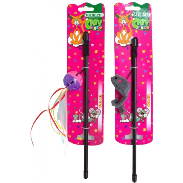 58543 Igračka za Mace Štapić miš/pero špaga mix 30cm Tatrapet