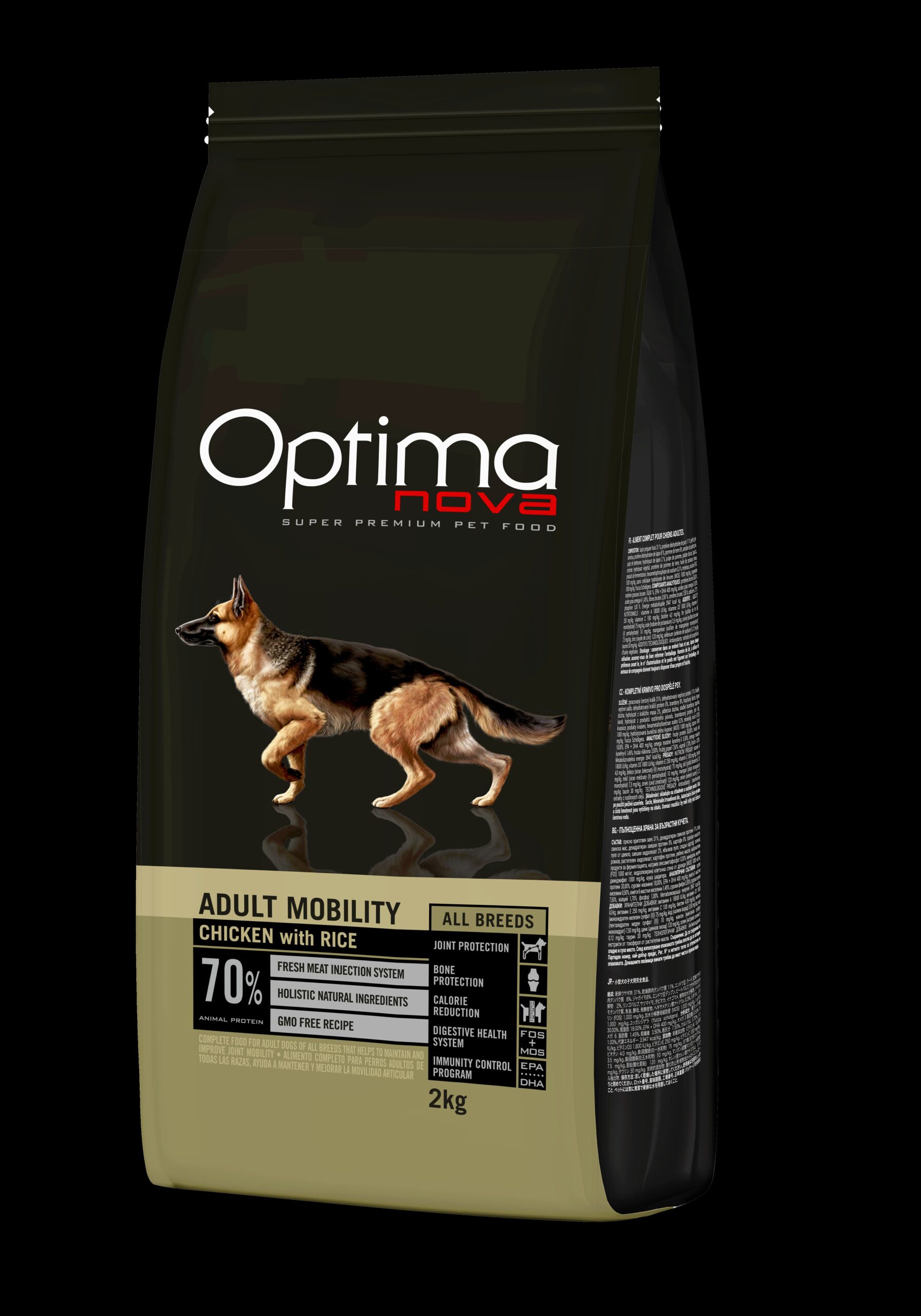 ONO17AM02 Optimanova dog adult All Breeds Mobility 2kg LG NOVO