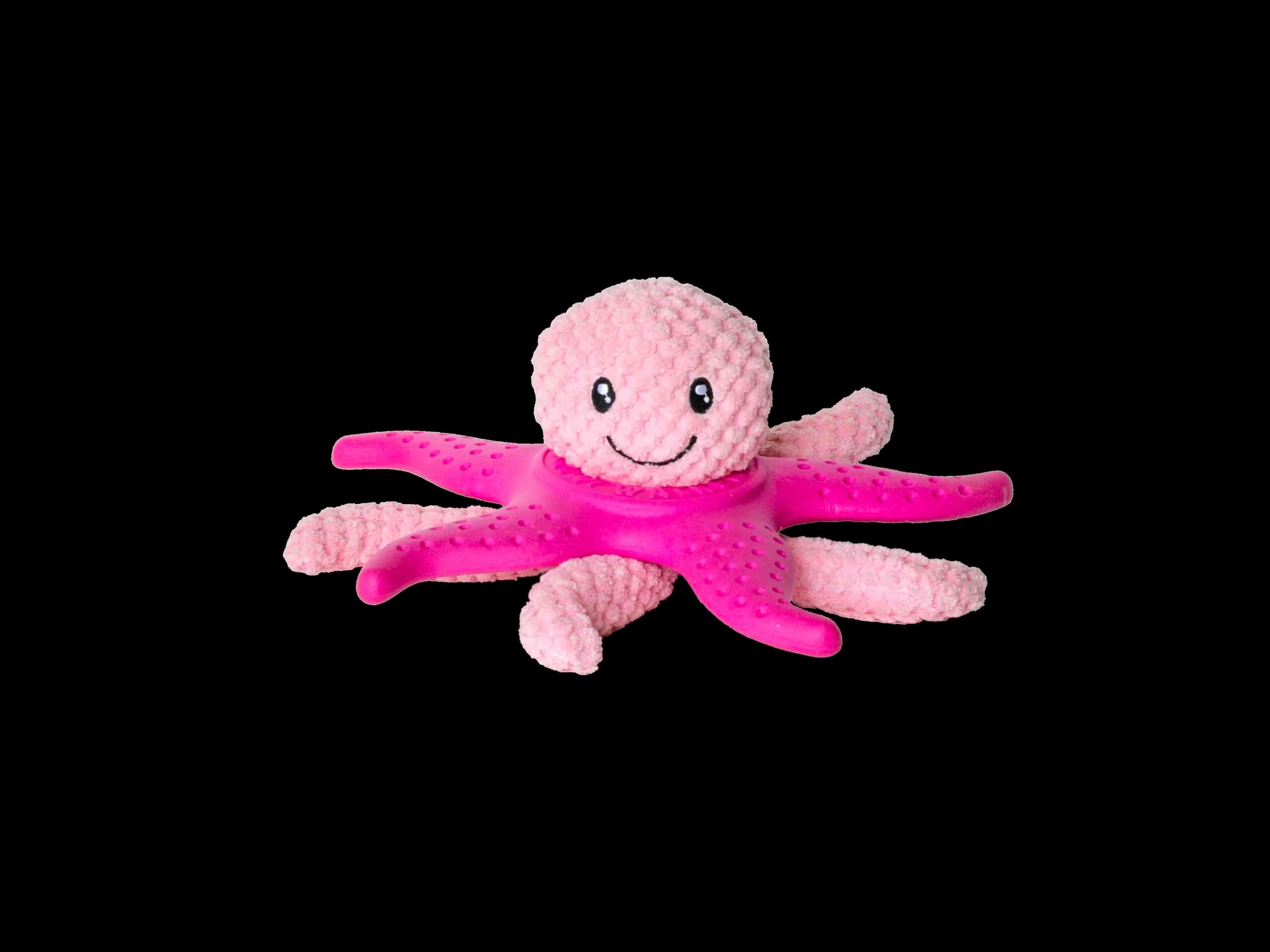 TPR-244 Igračka za pse Kiwi guma/pliš hobotnica/zvijezda 27cm pink