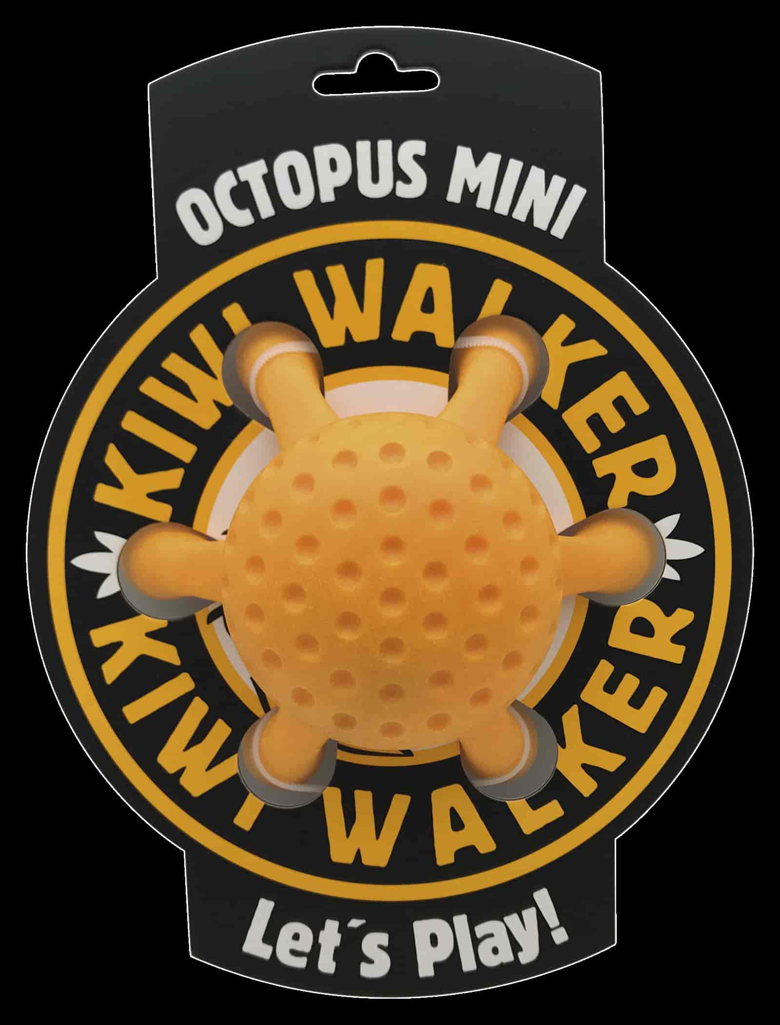 TPR-835 Igračka za pse Kiwi guma hobotnica mini 12cm narančasta